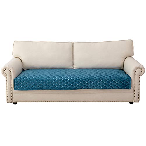Eismodra Sofa Überzug,Sofabezug 3 Sitzer,Anti-Rutsch-Couch Überzug für L Form Sofaschoner Chaiselongue Ecksofa 2 Sitzer Schonbezüge Wohnzimmer Sessel Hunde Haustiere,Blau,90x240cm(nur 1 Stück) von Eismodra