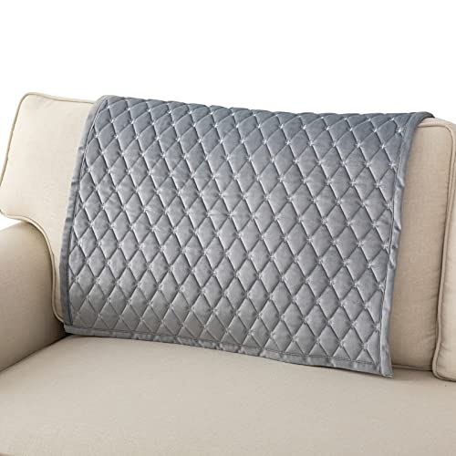 Eismodra Sofa Überzug,Sofabezug 3 Sitzer,Anti-Rutsch-Couch Überzug für L Form Sofaschoner Chaiselongue Ecksofa 2 Sitzer Schonbezüge Wohnzimmer Sessel Hunde Haustiere,Hellgrau,90x90cm(nur 1 Stück) von Eismodra