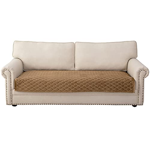 Eismodra Sofa Überzug,Sofabezug 3 Sitzer,Anti-Rutsch-Couch Überzug für L Form Sofaschoner Chaiselongue Ecksofa 2 Sitzer Schonbezüge Wohnzimmer Sessel Hunde Haustiere,Kaffee,110x160cm(nur 1 Stück) von Eismodra