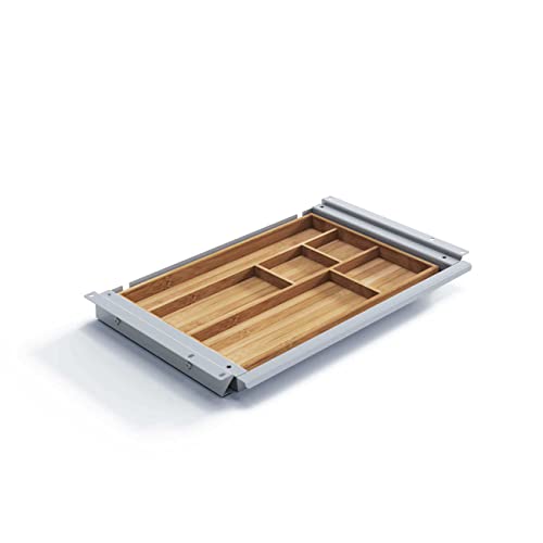 Eisnhauer® Unterbau-Schublade Grip M, für Büromaterial & Utensilien, ca. 42,5 x 26,5 x 3,7 cm (Silber) von Eisnhauer