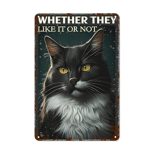 Retro-Metall-Blechschild, gruselige Wanddekoration, Hether They Like It Or Weird Raumdekoration, Vintage-Retro-Blechschild, 20,3 x 30,5 cm von Eisryrv