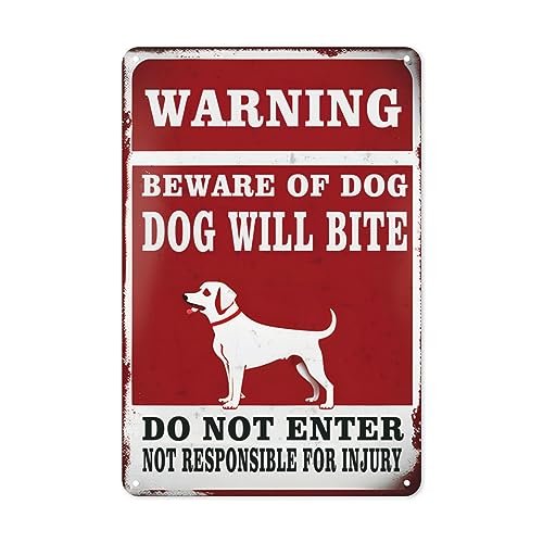 Vintage Metallschilder Warnschild Blechschild Vintage Dekor Garage Haus Garten Cafe Küche Wand Blechschild 20,3 x 30,5 cm Not Responsible for Injury von Eisryrv