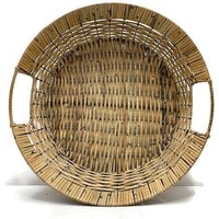 Geflochtenes Weidentablett Mit Griffen, Großes 17, 5-Zoll-Vintage-Tablett Für Display Oder Wanddekor von EitherOrFinds