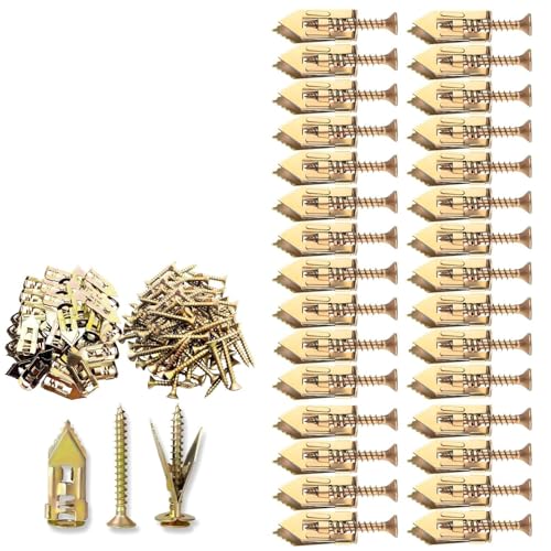 Expansionsschraubenhülse – 60 Stück Hammer-Treiberanker mit Schraube zum Einnageln von Trockenbau, Gips, Befestigung, Spreizdübel (30 Set) von Eitonbu