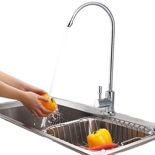1/4 '' Wasserhahn für Küche 360° Schwenkbar Umkehrosmose Gans Hals Trinkwasser Filter Küchenarmatur, wasserfilter hahn mit 360-Grad-Drehung, Armatur Küche Installation Einfach 11,5 x 32 cm 1/4 '' Wasserhahn für Küche 360° Schwenkbar Umkehrosmose Gans Hals Trinkwasser Filter Küchenarmatur, wasserfilter hahn mit 360-Grad-Drehung, Armatur Küche Installation Einfach 11,5 x 32 cm von Ejoyous
