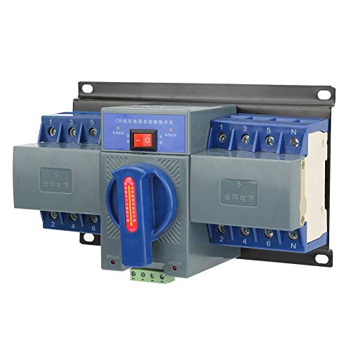 1 Stück Mini 63A 4P Dual Power Automatischer Transferschalter, Notstrom Umschalter für den Notstrombetrieb Zuverlässiger Lastumschalter Netzumschalter von Ejoyous