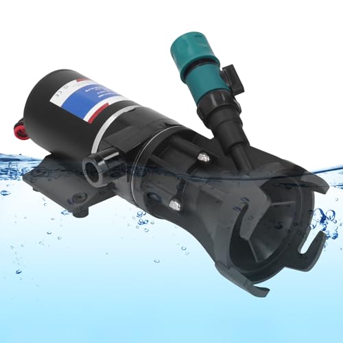 12V Macerator Pumpe mit Spülventil Abwasser, 12GPM 45LPM Zerkleinerungspumpe Selbstansaugend Zerhackerpumpe Fäkalienpumpe für Marine Boote Yacht Wohnwagen von Ejoyous