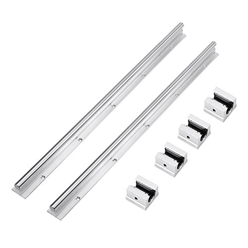 2 Lineare Lagerschiene SBR12-500mm, lineare Schienenführung Lineare Schienenwellen-Linearführungen Lager mit 4 Stück SBR12UU-Blocklager für Roboterrechner Automatischer Rekorder Genauer Drucker 2 Lineare Lagerschiene SBR12-500mm, lineare Schienenführung Lineare Schienenwellen-Linearführungen Lager mit 4 Stück SBR12UU-Blocklager für Roboterrechner Automatischer Rekorder Genauer Drucker von Ejoyous