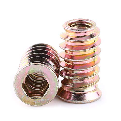20Stk Gewindeeinsatz M6 M8 M10 Einpressmutter Messing Gewindebuchsen Innengewinde Rändelmuttern Einbettung Muttern für Kunststoffteiledurch Wärme oder Ultraschall in 3D-Drucker Teile(M6*20mm) von Ejoyous