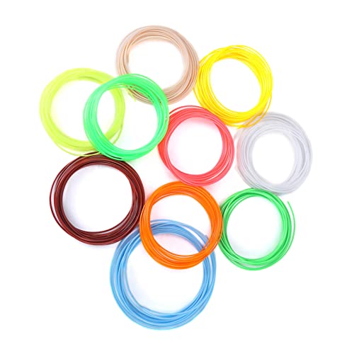 PCL Filament für 3D Stift, 3D Stifte PCL Nachfüllungen Niedrigtemperatur Filamentrollen, 3D Stift Drucker Zubehör Filament 20 Farben je 5M für kinder Erwachsene starterset 20 Farben je 5M von Ejoyous