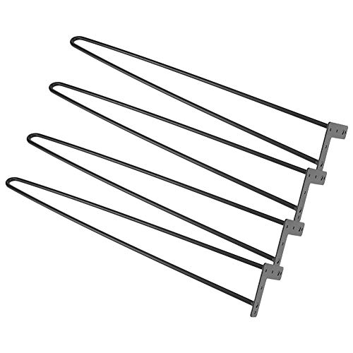 4er Set Hairpin Tischbeine, Haarnadelbeine Metall 72cm Haarnadel Tischgestell Möbelfüße 2 Stangen DIY Tisch Beinen für Esstisch Couchtisch Schreibtisch Arbeitstisch Schwarz von Ejoyous