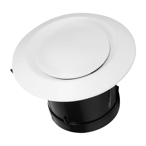 75mm Weiß Tellerventil, ABS einstellbare Entlüftungsabdeckung an Decke oder Wand, Runde Lüftungsgitter für Abluftventilator, Rohrventilator (75mm) von Ejoyous