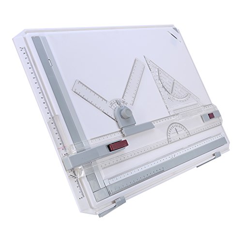 A3 Zeichenbrett Set, Geo-Board Zeichenplatte Multifunktions Zeichenbrett Werkzeug mit Parallel-Zeichenschiene Zeichenblock Augenschutz, für Office Arbeiten et Studenten Studium A3 Zeichenbrett Set, Geo-Board Zeichenplatte Multifunktions Zeichenbrett Werkzeug mit Parallel-Zeichenschiene Zeichenblock Augenschutz, für Office Arbeiten et Studenten Studium von Ejoyous