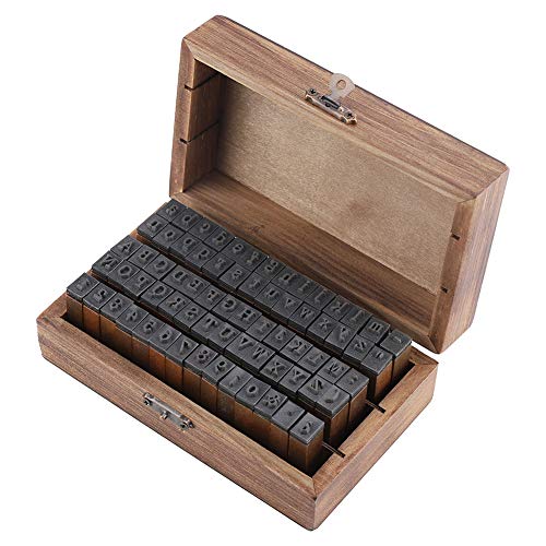 Alphabet Buchstaben Briefmarken Vintage Holz Stempel Set mit 70PCS Anzahl Symbol Dichtungen und Kleine Holzkiste - ideal für DIY, Bastler, Scrapbooking und Künstler Alphabet Buchstaben Briefmarken Vintage Holz Stempel Set mit 70PCS Anzahl Symbol Dichtungen und Kleine Holzkiste - ideal für DIY, Bastler, Scrapbooking und Künstler von Ejoyous