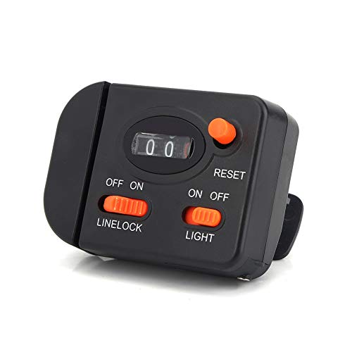 Angelschnur Meterzähler, Angeln Schnurzähler Angelschnur Zähler Aufspulgerät mit Display Elektronische Angelschnurzähler, Angelschnur Tiefenmesser Werkzeug Schnurzähler 0-99.9m von Ejoyous
