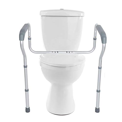 Aufstehhilfe Toilette für Senioren, Mobile WC-Stützhilfe Höhenverstellbar Toiletten Stützgestell Haltegriff Toilettenstützgestell Handlauf Sicherheitsrahmen für Badezimmer von Ejoyous