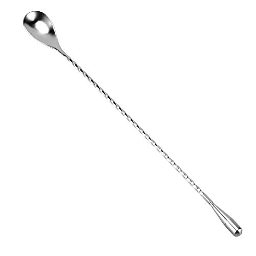 Bar Löffel, Edelstahl Bar Long Handle Löffel Cocktail Mischlöffel Barlöffel Mixing Twist Spoon Langstiel Getränk Rührwerkzeug für Kaffeebar Cocktail Shaker 31cm von Ejoyous