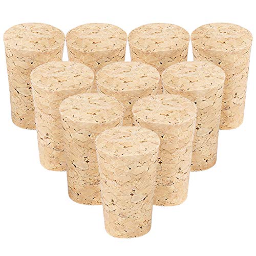 10 Stück Korken, Bastelkorken Weinkorken Flaschenkorken Naturkorken Natur Dekorieren Bastelzubehör für Kinder, Erwachsene Hobby Bedarf 22 × 17 × 35 mm von Ejoyous