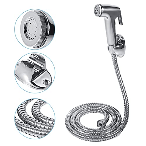 Bidet handbrause, Bidet-Sprühgerät Edelstahl-Sprühgerät Sprühkopf mit Wassertankhaken und flexiblem 59-Zoll-ABS-Duschschlauch für die persönliche Hygiene und Töpfchen-WC-Sprühgerät von Ejoyous