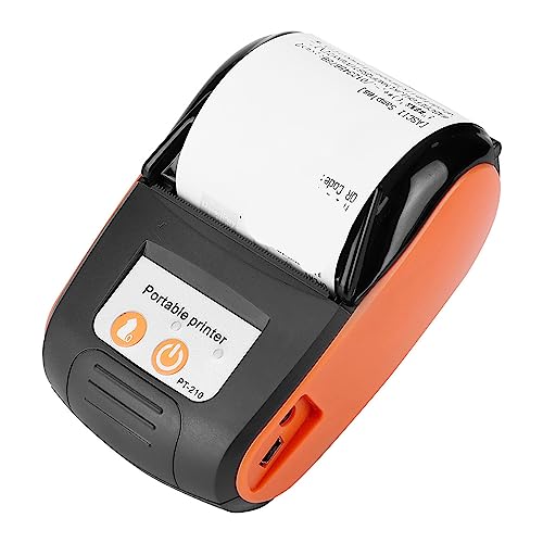 Bluetooth Belegdrucker, Mobiler Bondrucker POS-Drucker Tragbarer Thermodrucker Quittungsdrucker, für Schublade Büro Restauran kompatibel mit Android IOS Windows (ORANGE) von Ejoyous