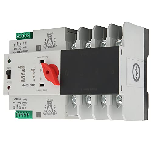 Ejoyous Dual Power Automatischer Transferschalter, ZGQ5-100/4P 220V Hutschiene Notstrom Umschalter Netz Lastumschalter Doppelleistungsumschalter Leistungsschalter Umschalter Ejoyous Dual Power Automatischer Transferschalter, ZGQ5-100/4P 220V Hutschiene Notstrom Umschalter Netz Lastumschalter Doppelleistungsumschalter Leistungsschalter Umschalter von Ejoyous