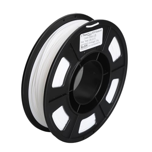 Ejoyous 1.75mm PLA Filament Weißes 3D Drucker Filament mit gleichmäßiger Extrusion für 3D Drucker 180-210°C von Ejoyous