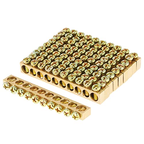 Ejoyous 10 Stück Erdungsschiene Messing PE30 Verteilerkasten Schaltschrank Beleuchtungskasten mit 10 Löchern Ejoyous 10 Stück Erdungsschiene Messing PE30 Verteilerkasten Schaltschrank Beleuchtungskasten mit 10 Löchern von Ejoyous