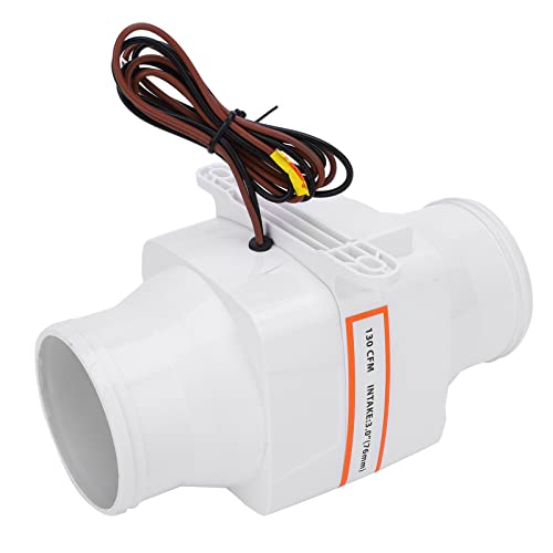 12V DC Luftgebläse, 75 mm Abluftventilator Rohrventilator Mute Starker Ventilator Rohrlüfter Schlauch Marine Gebläse Bilge Vent Fan Belüftung Boot 12V DC Luftgebläse, 75 mm Abluftventilator Rohrventilator Mute Starker Ventilator Rohrlüfter Schlauch Marine Gebläse Bilge Vent Fan Belüftung Boot von Ejoyous