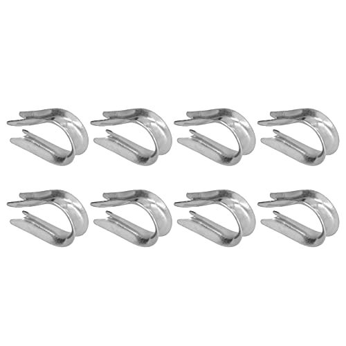 Ejoyous 50pcs Edelstahlkabel Timble mit Breiten Anwendungen, Poliertes Finish, Klassisches Erscheinungsbild für Schiffbau, Industrie, Industrie (M4 (4mm)) von Ejoyous