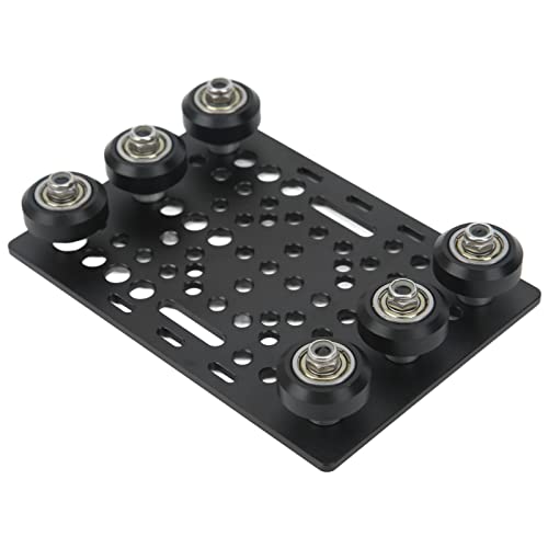 Ejoyous Aluminium -Gantryplatine Langlebige Aluminiumkonstruktion, Schwarze Anodisierte Oberflächen -3D Drucker Garderatik, für CNC (Schwarze Riemenscheibe) von Ejoyous