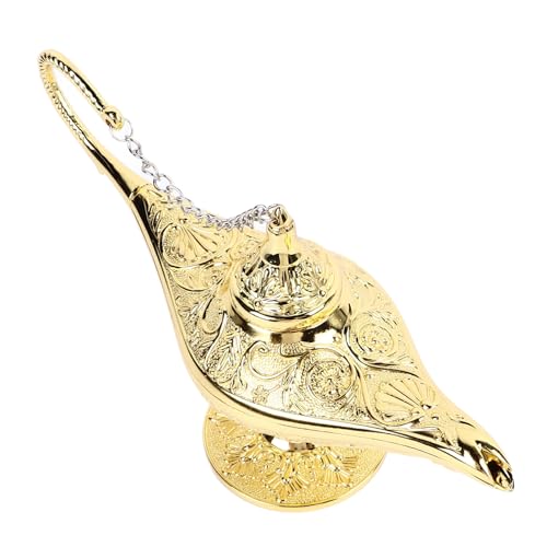 Ejoyous Arabische Lampe, Mehrzweckfotografie -Requisite, Dekoration Zinklegierung Handgeprägte Geprägte Blumen Einzigartig (Gold) von Ejoyous