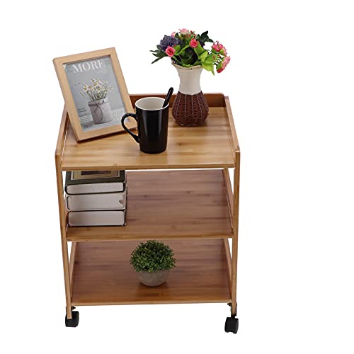 Ejoyous Aufbewahrungsregal, mit Rädern 21,7x18,5x15.0in Lagerregal Beistelltisch Standregal Display Organizer für Wohnzimmer Schlafzimmer Home Office von Ejoyous