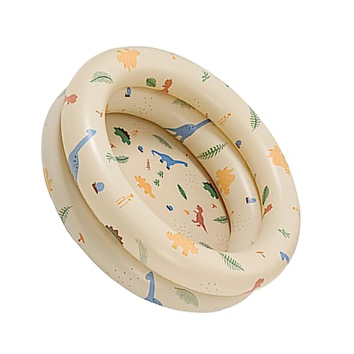 Ejoyous Aufblasbares Pool Baby Blasen Schwimmbad Falten Platz Sparendes Design Verdicktes PVC-Material für 3-6 Jahre Alt mit Leuchtenden Farben (Beiger Dinosaurier) von Ejoyous