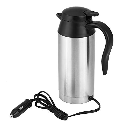 Ejoyous Auto Wasserkocher Edelstahl 750ml 12V Zigarettenanzünder Reisewasserkocher für Wasser Kaffee Getränke Heizung von Ejoyous