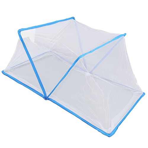 Ejoyous Baby Moskitonetz, Mückennetz Zelt Moskitonetz Babybett Netz faltbar atmungsaktiv 125 x 66 x 57cm mit Tragetasche für Reisen Schlafzimmer (Blue) von Ejoyous