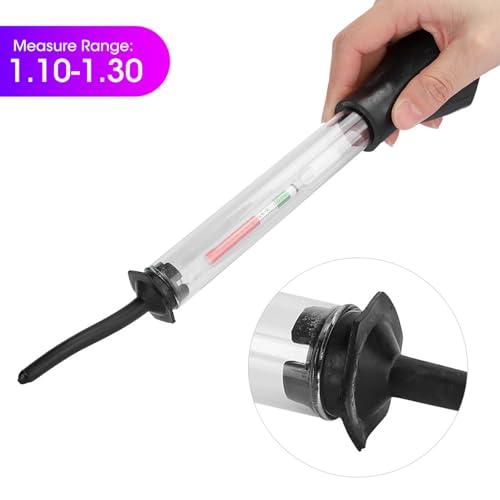 Ejoyous Batterie-Elektrolythydrometer-Auto-Batteriedichte Tester 10.8 Zoll Professioneller Batterielösungstester mit Glaskautschukkonstruktion Zur Messung der Elektrohydraulikdichte von Ejoyous