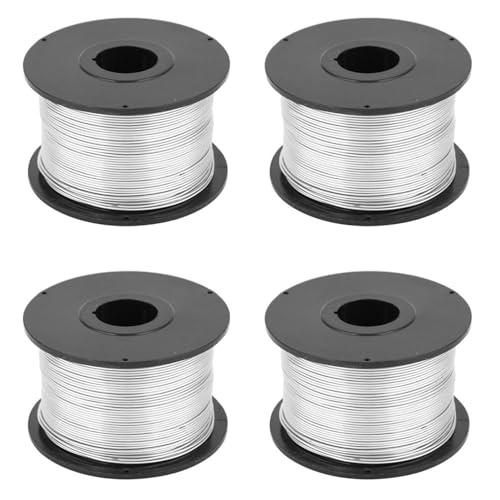 Ejoyous Bindedraht für Bewehrung, 4 Rollen 110m 0.8mm Weicher Stahldraht Flexibel Bewehrungsdraht, für automatische Bewehrungsbindemaschine Ersatzdraht von Ejoyous