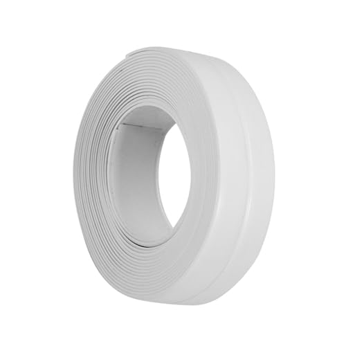 Ejoyous Dichtungsband selbstklebend Abdichtungsstreifen PVC Dichtleiste 3.2m wasserdicht schimmelresistent ölbeständig faltbar für Spüle Badewanne Wand mit Klebefolie (22 mm*3,2 m) von Ejoyous