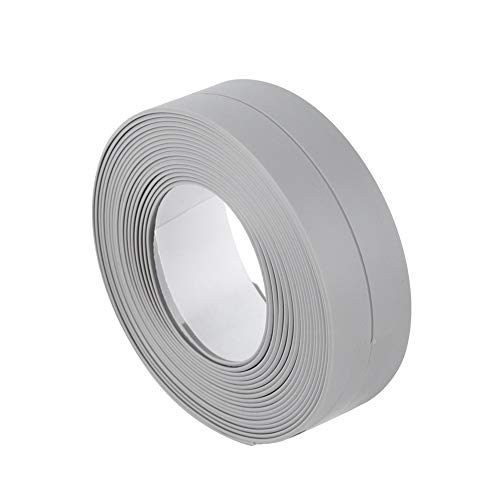 Ejoyous Dichtungsband selbstklebend Abdichtungsstreifen PVC Dichtleiste 3.2m wasserdicht schimmelresistent ölbeständig faltbar für Spüle Badewanne Wand mit Klebefolie (22 mm*3,2 m) von Ejoyous