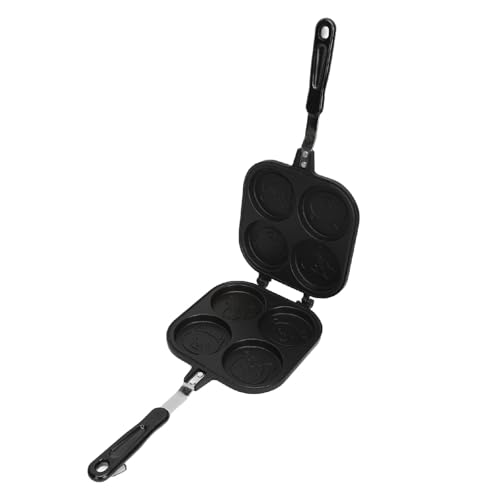 Ejoyous Doppelseitige Pfannkuchen-Pan-Waffel-Hersteller Nicht-Stick-Aluminium-Legierung Doppelseitige Bratpfanne für Kopiencamping-Picknick mit Tragbarem Multifunktionalem Design von Ejoyous