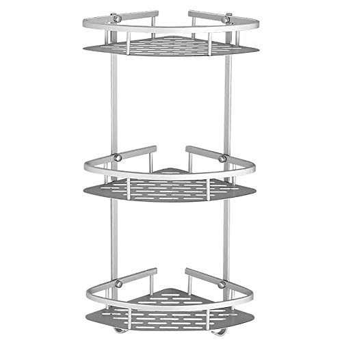 Ejoyous Duschregal Eckregal, 3-Stufiges Badezimmer Eckregal Duschregal Regalorganisator Tasse Aufgeräumt, für Badezimmer Zimmer Hotels Villa Platzsparendes von Ejoyous