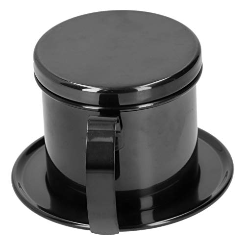 Ejoyous Edelstahl-Kaffeekanne, Abnehmbares Design, Exquisites Aussehensdesign, Leicht zu Reinigen, Tragbar für Büro-Reisecamping, in der Hore-Bar mit Lebensmitteln Weit verbreitet. (BLACK) von Ejoyous