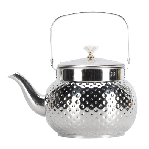Ejoyous Edelstahl Teekanne Teetopf Teegießer mit abnehmbarem Filter großes Fassungsvermögen für Tee Kräutertee Fruchttee geeignet für Zuhause Hotel Restaurant (Gepunktet 2L) von Ejoyous