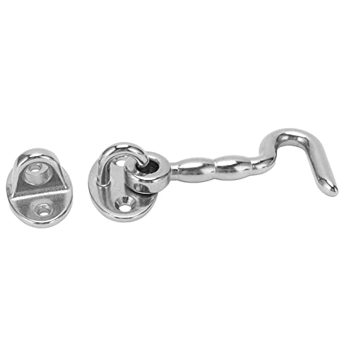 Ejoyous Edelstahl -Türverriegelungshaken mit Augenriegel Heavy Duty Windproof Design Easy Installation Schnelles Entsperren für Bootsschiff -Yachtschrank von Ejoyous