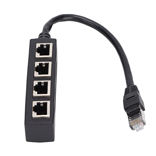 Ejoyous Ethernet Splitter Kabel RJ45,1 Stecker Auf 4 Buchse Router Ethernet Splitter LAN Ethernet Cable LAN Ethernet Buchse Stecker Adapter Netzwerk Verteiler, für Cat5 Cat5e Cat6 Cat7 von Ejoyous