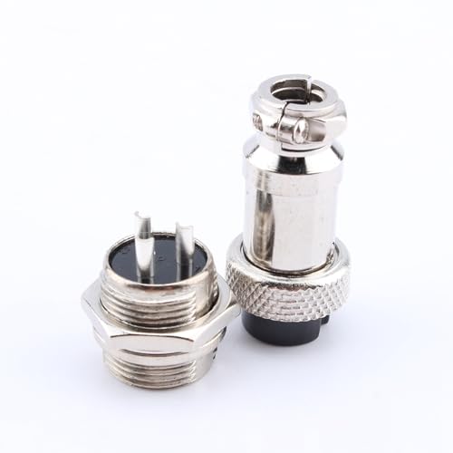 Ejoyous GX16 3Pin Flugsteckverbinder Steckverbindung Stecker und Buchse wasserdicht luftdicht mit Schraubanschluss für Datenmesssysteme Industrieelektronik von Ejoyous