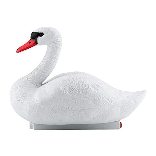 Ejoyous Gartendeko Schwan, Kunststoff Schwimmender Schwan Weisser Gans Teich Deko Simulation Schwan aus Dem Teich Dekofigur, Schwan Teichdeko Schwimmend für Teich Garten von Ejoyous
