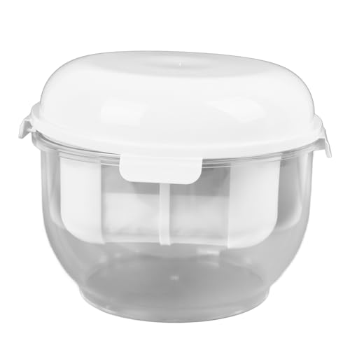 Ejoyous Griechisches Joghurtsieb feinmaschiges Sieb Joghurtbereiter Filter für hausgemachten Joghurt Käse Sojamilch mit transparentem Behälter und abnehmbarem Design von Ejoyous