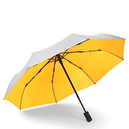 Ejoyous Hochleistungsdoppelte, Doppelter Schichtschutz, Tragbarer 3 Faltender Regenschirm mit Wärmeisolierungstechnologie, Sonnenschirm, Sonnenparasol für Außenreisen von Ejoyous