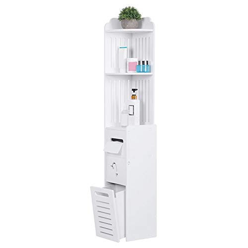 Ejoyous Hochschrank Bad, 5 Etagen Badezimmerschrank Badschrank Badregal Schmal Nischenschrank mit 1 Schubladen und 3 offenen Fächern für Badezimmer Wohnzimmer Küche 120 x 22 x 20 cm Ejoyous Hochschrank Bad, 5 Etagen Badezimmerschrank Badschrank Badregal Schmal Nischenschrank mit 1 Schubladen und 3 offenen Fächern für Badezimmer Wohnzimmer Küche 120 x 22 x 20 cm von Ejoyous